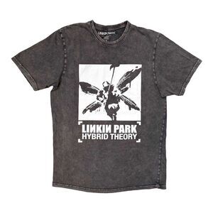 Linkin Park Unisex Adult Hybrid Theory Soldier Stone Wash T-Shirt / Charcoal Gre